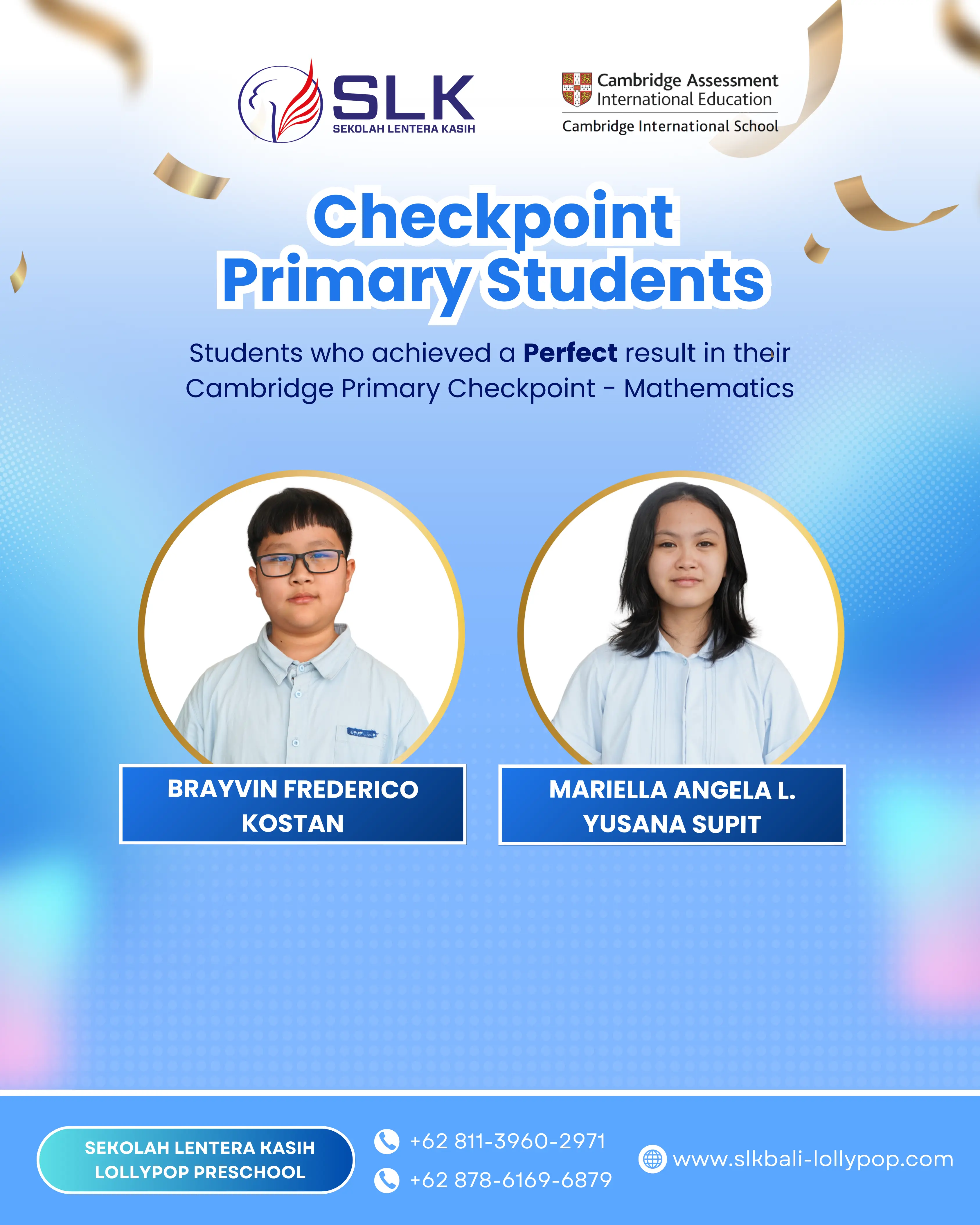 Outstanding Cambridge Primary Checkpoint Results 2026 | SLK Bali 🏆